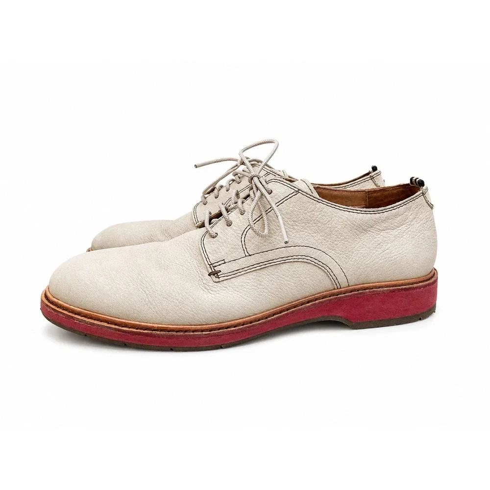 Cole Haan Original Grand Plain Toe‎ Oxford Beige Leather Shoes Men's 7M C30840